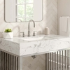 Gridiron 36" Bathroom Vanity in White Silver