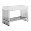 Gridiron Bathroom Vanity in White Silver