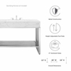 Gridiron Bathroom Vanity in White Silver
