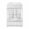 Gridiron Bathroom Vanity in White Silver
