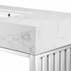 Gridiron Bathroom Vanity in White Silver