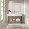 Gridiron Bathroom Vanity in White Silver