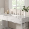 Gridiron Bathroom Vanity in White Silver