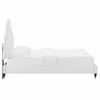 Gwyneth Tufted Performance Velvet Full Platform Bed in White