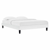 Gwyneth Tufted Performance Velvet Twin Platform Bed in White