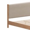 Hadi King Bed in Beige & Natural