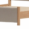 Hadi King Bed in Beige & Natural
