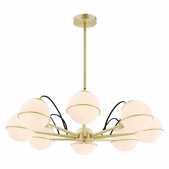 Hanna 8-Light Chandelier in Opal Gold