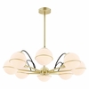 Hanna 8-Light Chandelier in Opal Gold