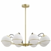 Hanna 8-Light Chandelier in Opal Gold