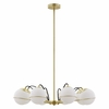 Hanna 8-Light Chandelier in Opal Gold
