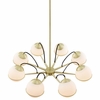 Hanna 8-Light Chandelier in Opal Gold