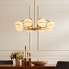 Hanna 8-Light Chandelier in Opal Gold