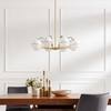 Hanna 8-Light Chandelier in Opal Gold