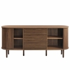 Harlan 67" Fluted Oval Sideboard Cabinet in Walnut