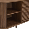 Harlan 67" Fluted Oval Sideboard Cabinet in Walnut