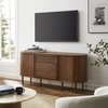 Harlan 67" Fluted Oval Sideboard Cabinet in Walnut