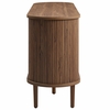 Harlan 67" Fluted Oval Sideboard Cabinet in Walnut