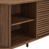 Harlan 67" Fluted Oval Sideboard Cabinet in Walnut