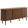 Harlan 67" Fluted Oval Sideboard Cabinet in Walnut