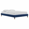 Harlow Queen Performance Velvet Platform Bed Frame