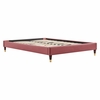 Harlow Queen Performance Velvet Platform Bed Frame