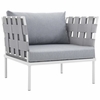 Harmony 3 Piece Outdoor Patio Aluminum Sectional Sofa Set
