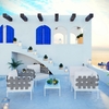 Harmony 5 Piece Outdoor Patio Aluminum Sectional Sofa Set in White White