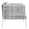 Harmony 6-Piece Sunbrella&reg; Basket Weave Outdoor Patio Aluminum Seating Set in Taupe Gray