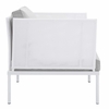 Harmony Sunbrella&reg; Outdoor Patio Aluminum Armchair in White Gray
