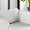 Harmony Sunbrella&reg; Outdoor Patio Aluminum Armchair in White Gray