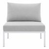 Harmony Sunbrella&reg; Outdoor Patio Aluminum Armless Chair