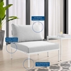 Harmony Sunbrella&reg; Outdoor Patio Aluminum Armless Chair