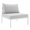 Harmony Sunbrella&reg; Outdoor Patio Aluminum Armless Chair in Gray Gray