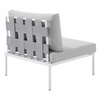 Harmony Sunbrella&reg; Outdoor Patio Aluminum Armless Chair in Gray Gray
