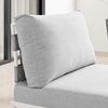 Harmony Sunbrella&reg; Outdoor Patio Aluminum Armless Chair in Gray Gray