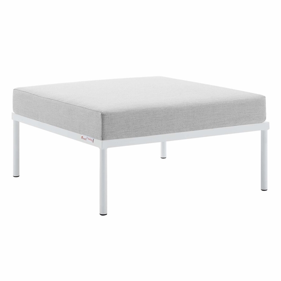 Harmony Sunbrella&reg; Outdoor Patio Aluminum Ottoman in Gray