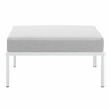 Harmony Sunbrella&reg; Outdoor Patio Aluminum Ottoman in Gray