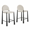 Hayley Upholstered Fabric Counter Stools Set of 2