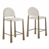 Hayley Upholstered Fabric Counter Stools Set of 2