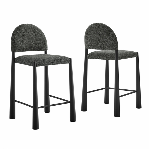 Hayley Upholstered Fabric Counter Stools Set of 2
