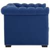 Heritage Upholstered Velvet Armchair in Midnight Blue