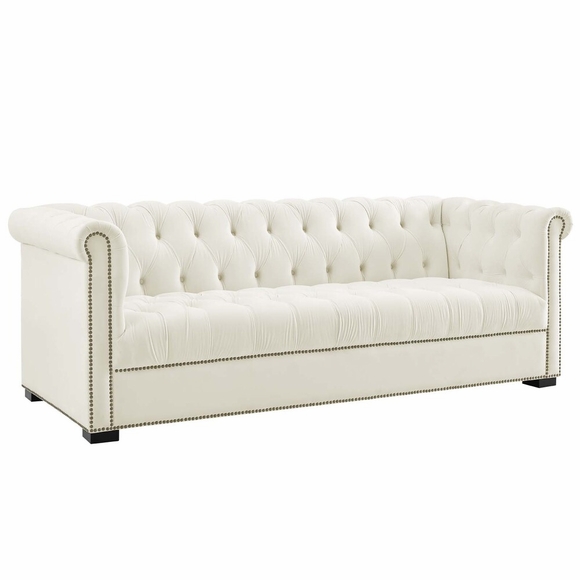 Heritage Upholstered Velvet Sofa