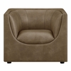 Hilda Curved Back Vegan Leather Armchair