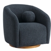 Holland Swivel Chenille Fabric Armchair