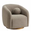 Holland Swivel Chenille Fabric Armchair
