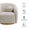 Holland Swivel Chenille Fabric Armchair