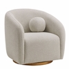 Holland Swivel Chenille Fabric Armchair