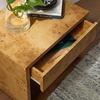 Hudson 1-Drawer Burl Wood Nightstand in Natural