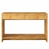 Hudson 2-Drawer Burl Wood Console Table in Natural